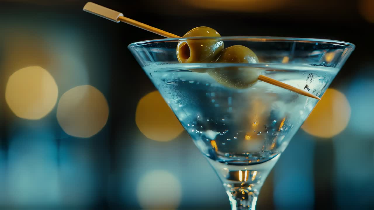 Vodka Martini con olive