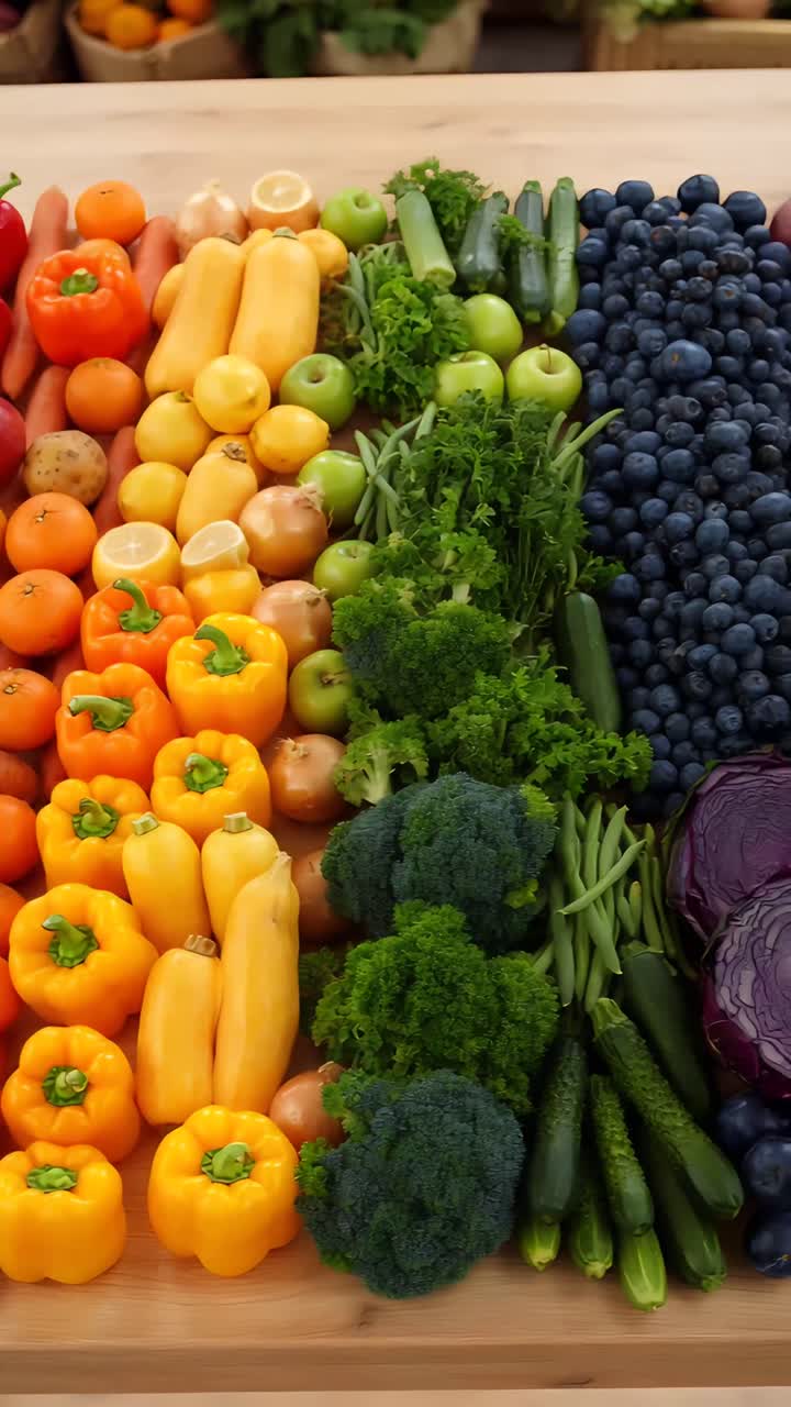 Fresh Organic Fruits and Vegetables 4K