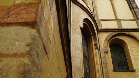 wall of a sandstone church in germany st maria im capitol