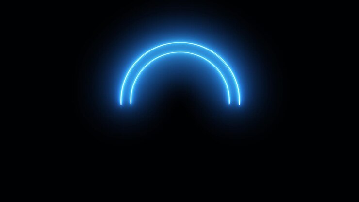 Abstract Glowing Neon Circle