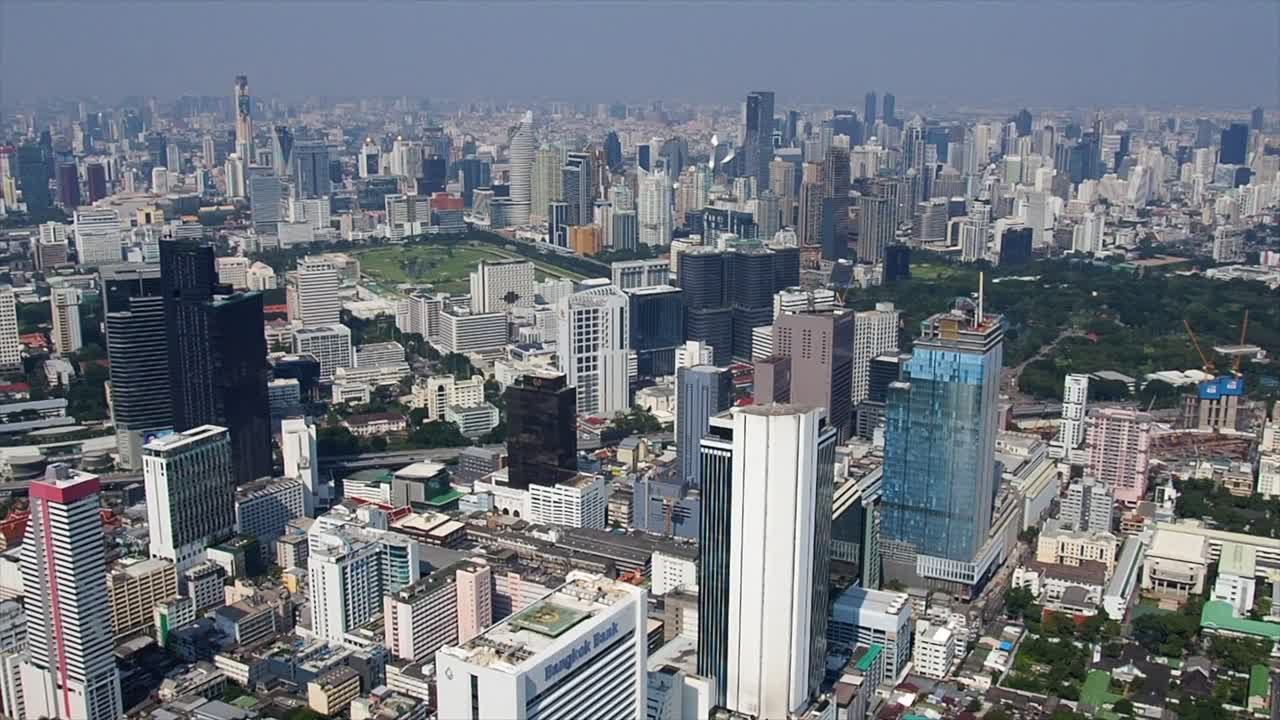 vista panorámica desde la torre sobre la ciudad en bangkok, tailandia
