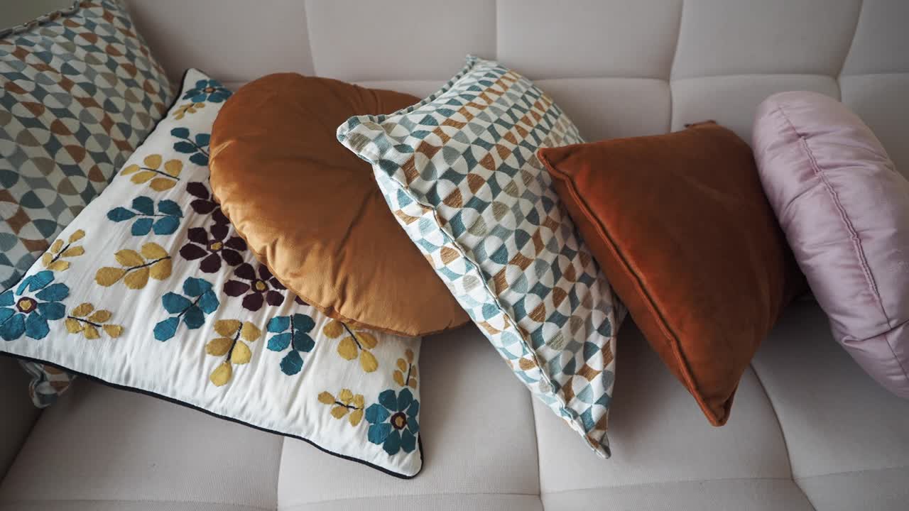 Pillows on a couch