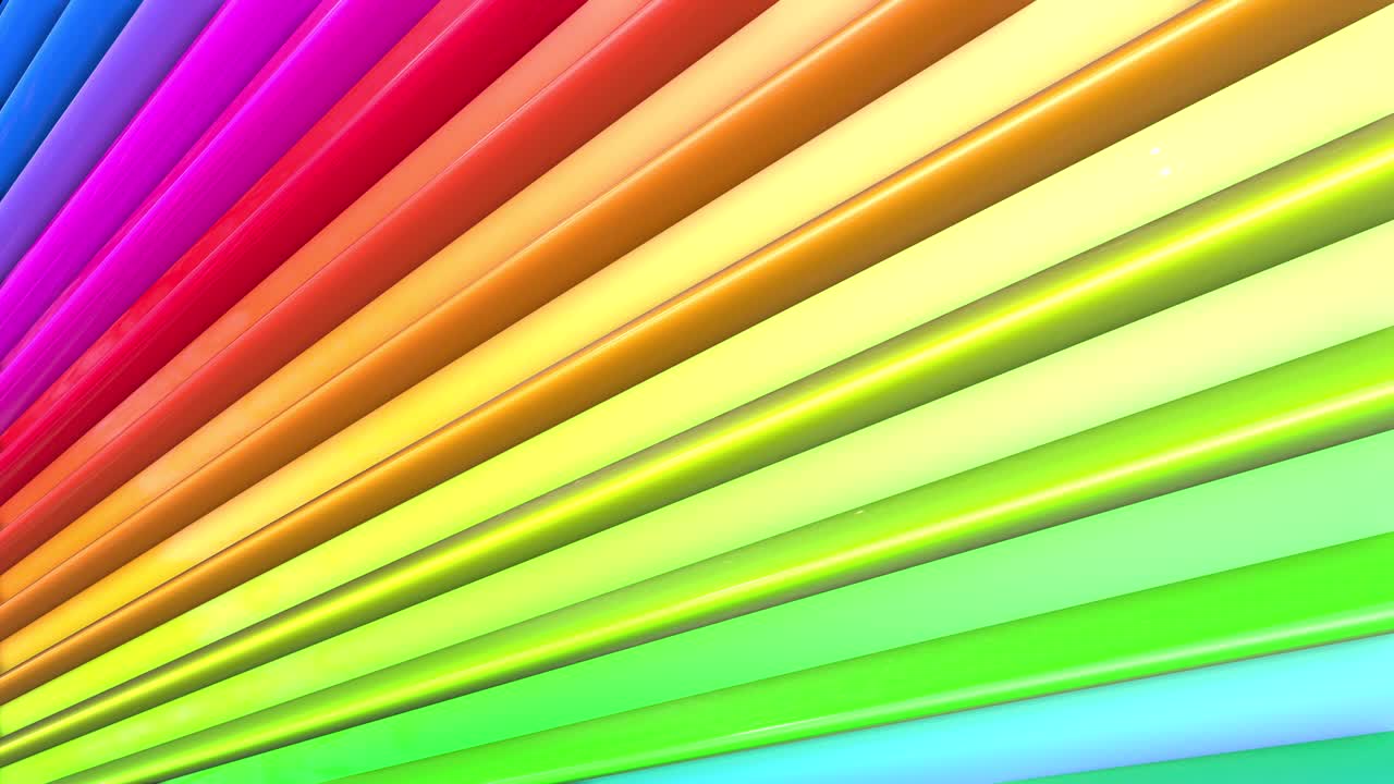 las rayas multicolores del arco iris se mueven cíclicamente.