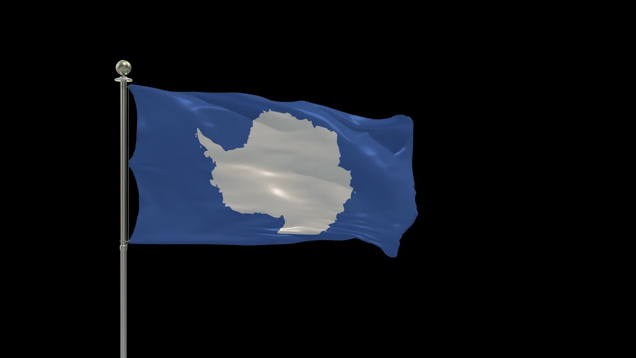 남극의 여러 발은 기둥, 테이블 발에 국가 발을 흔들고 있습니다.