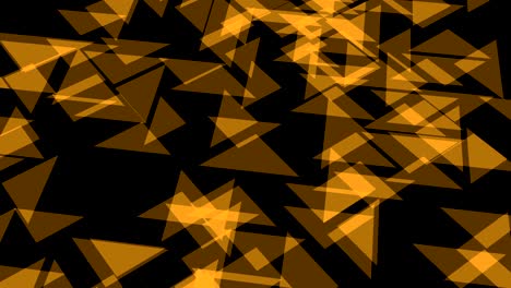 abstract triangles loop background with light