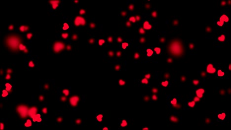 fondo de corazones rojos voladores