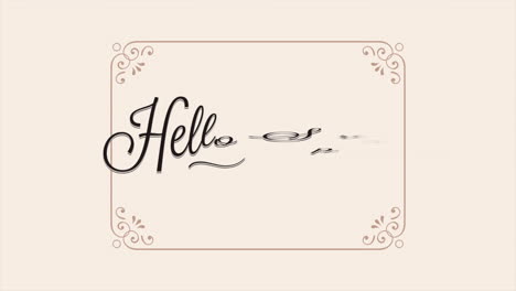 Hello-Spring-in-retro-frame-with-elegance-elements