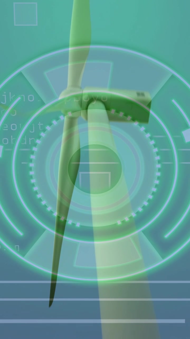 Video verticale: Lama di sollevamento della telecamera che entra nell'HUD, con turbina rotante che sovrappone la scansione per l'ispezione del mozzo.