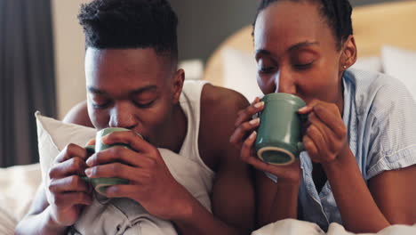 Love,-coffee-and-relax-with-a-black-couple