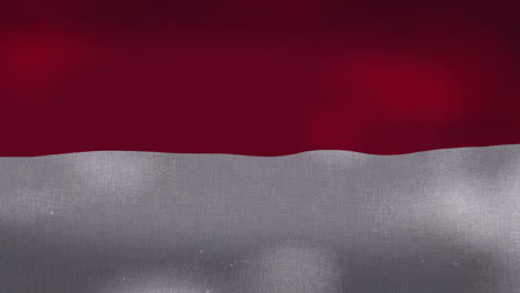 la bandera nacional de mónaco ondeando