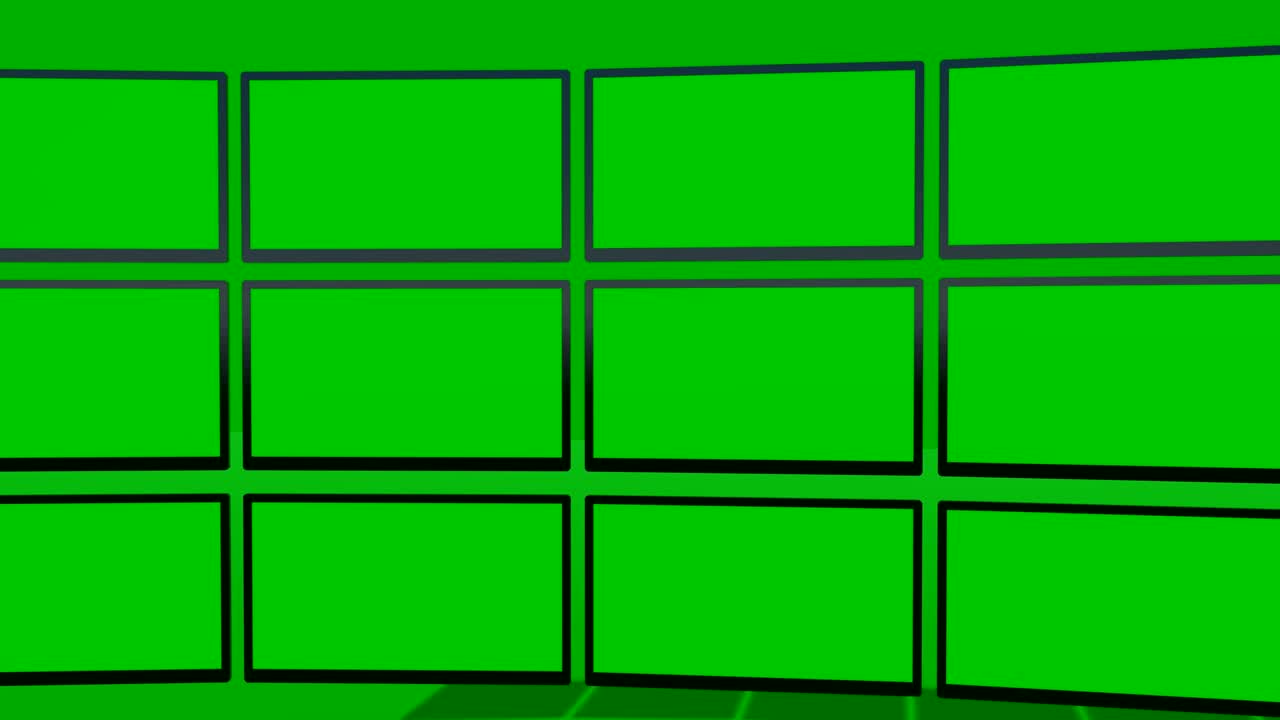 컨트롤  또는 컨트롤 센터에 대한 모션 모니터 솔루션 녹색 화면 배경