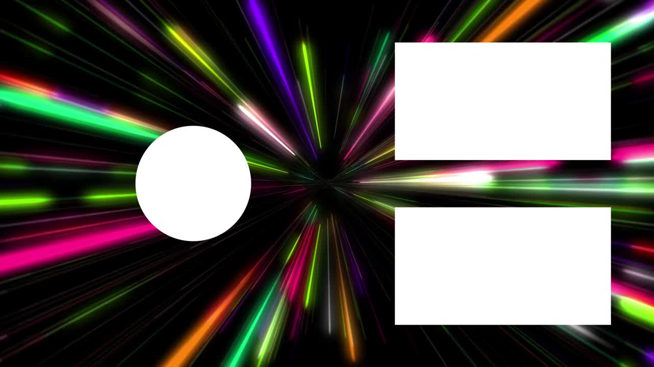 gráficos de movimiento de la pantalla de finalización de la tarjeta de extremo de ray warp