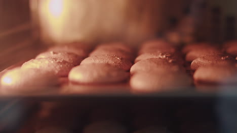 macarons und brot im ofen backen