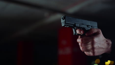 Man hand&#039;s shooting with gun