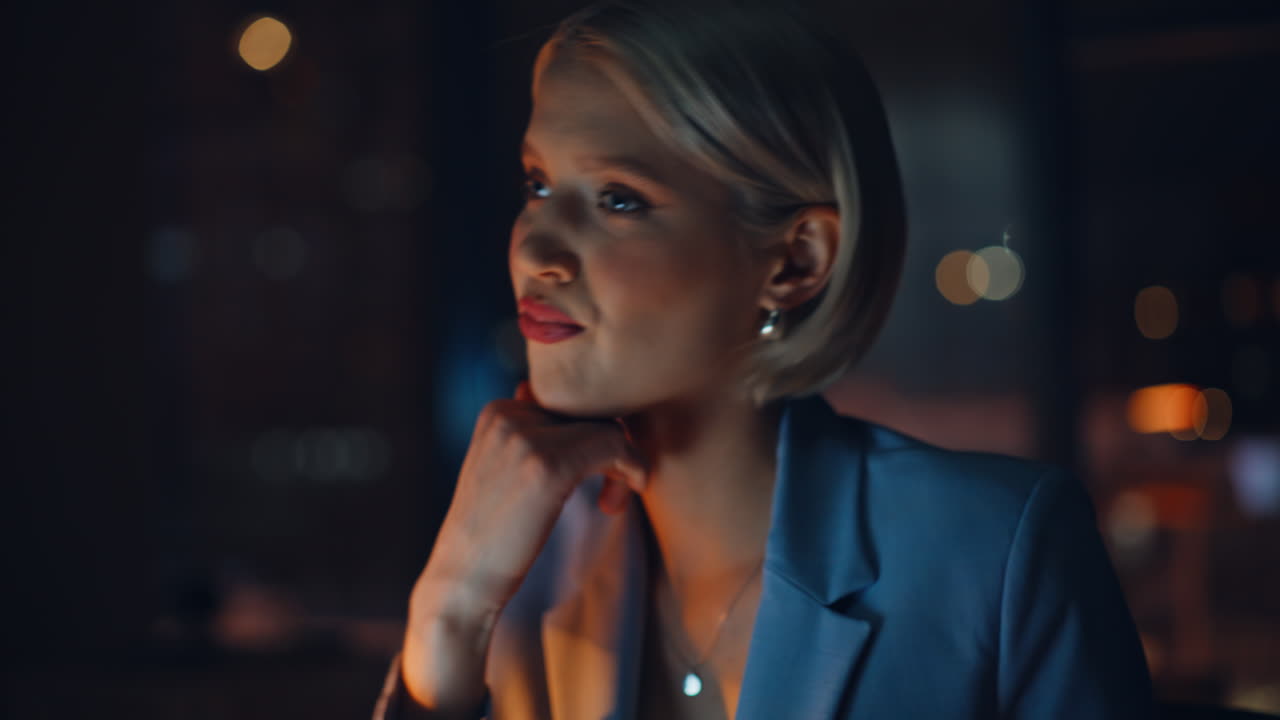 Closeup fingers writing email laptop online. Smiling manager browsing internet