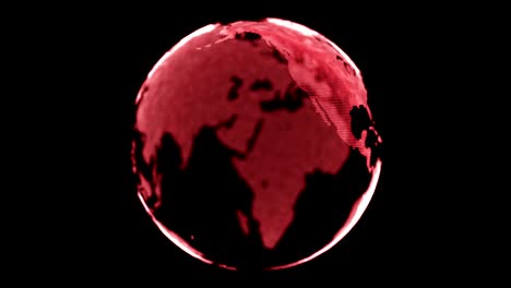 3d modern digital globe loop red