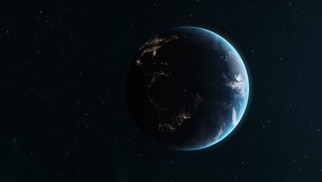 approaching planet earth from night side