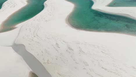 drone view of dunes and lagoons in lençóis maranhenses national park - rota lagoa azul, maranhão, brazil