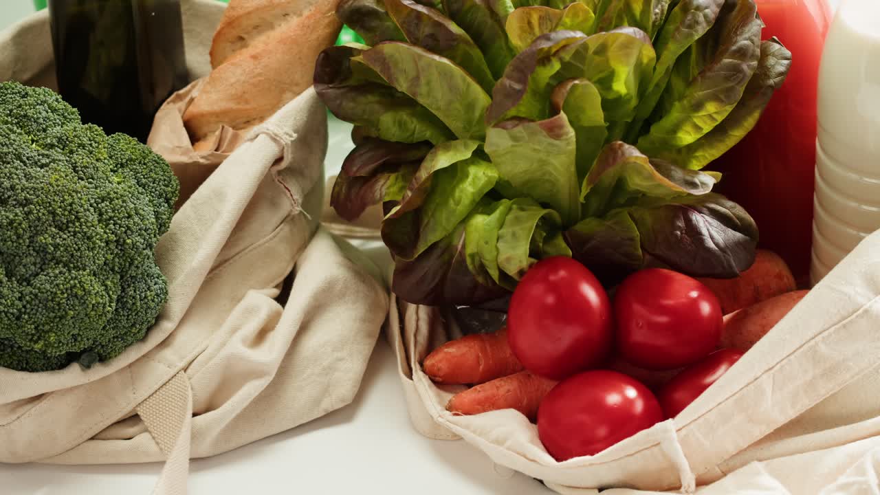 Grocery Shopping with Reusable Bags