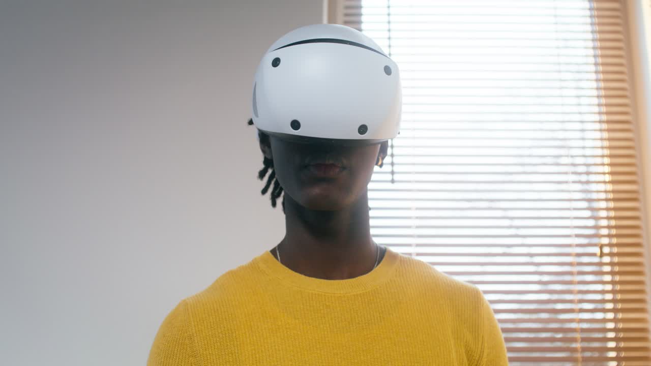 vr 헤드 ⁇ 을 착용한 젊은 남자