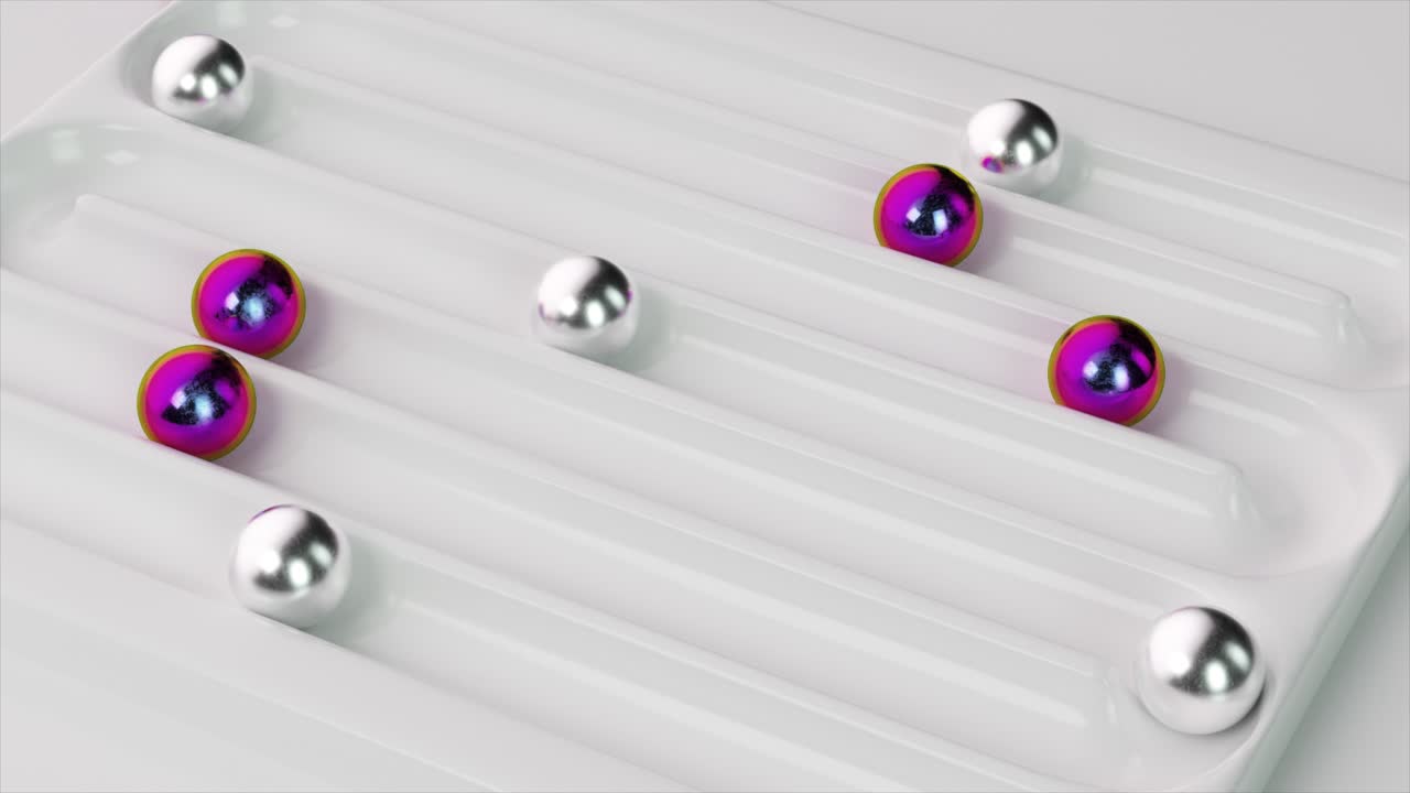 resumen composición 3d de esferas en canales