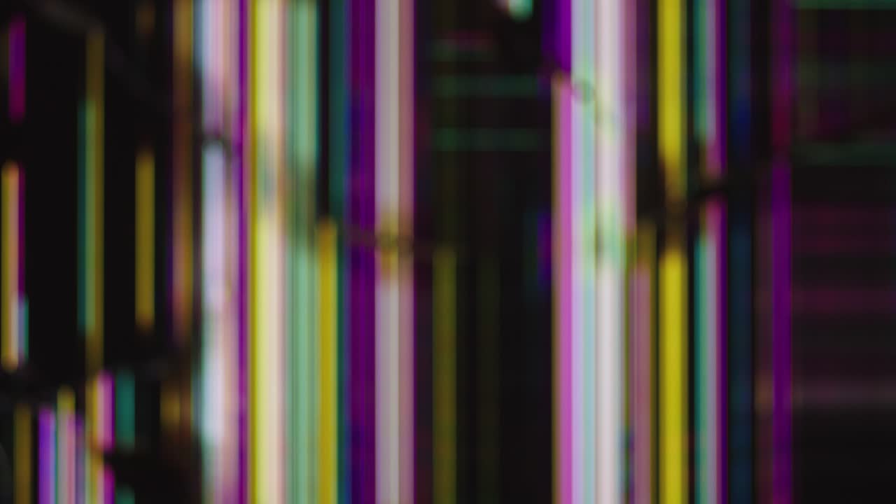 Broken flickering LCD display macro view