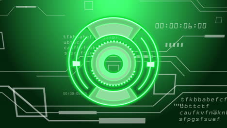 animation of network of connections over scope scanning and data processing