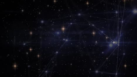 animation of stars and constellations on night sky