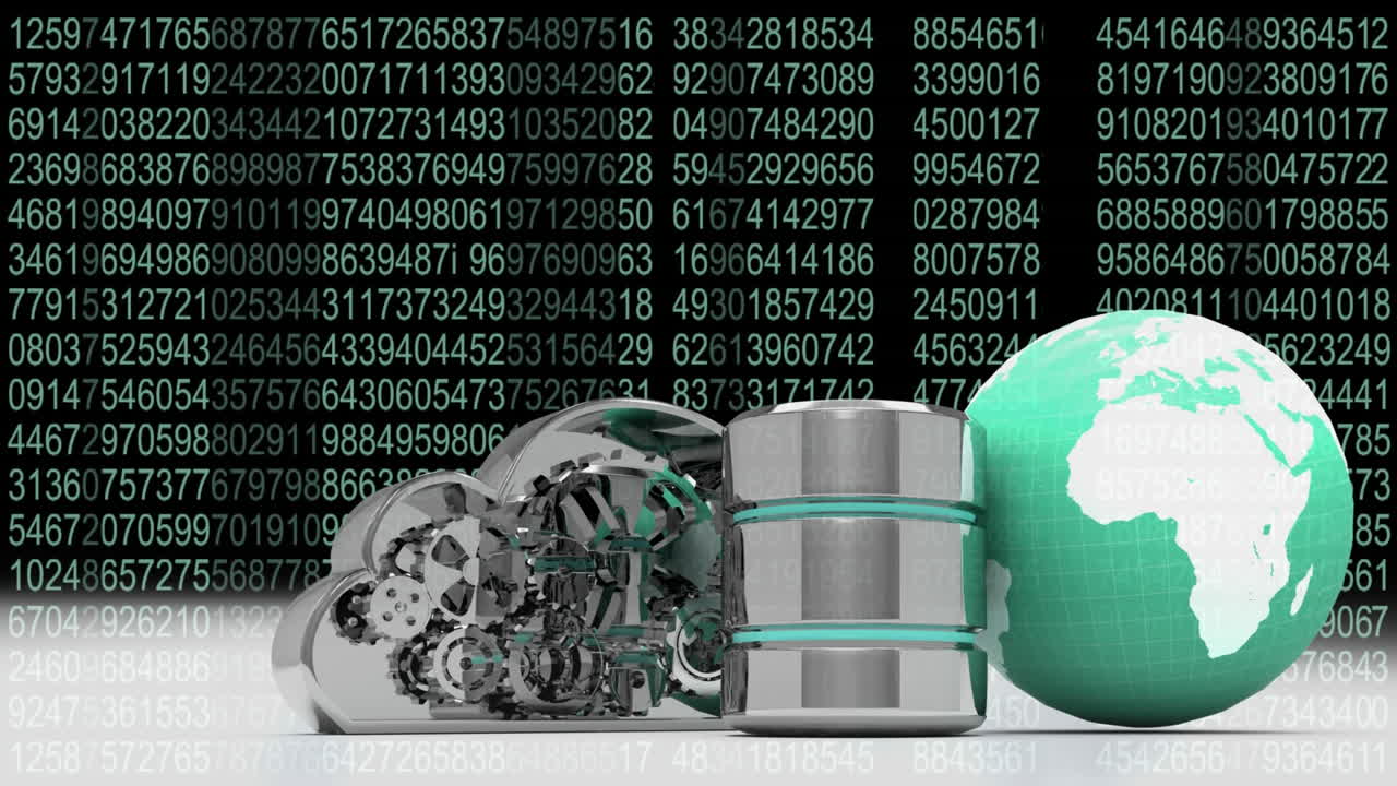 Icons of safe cloud and earth