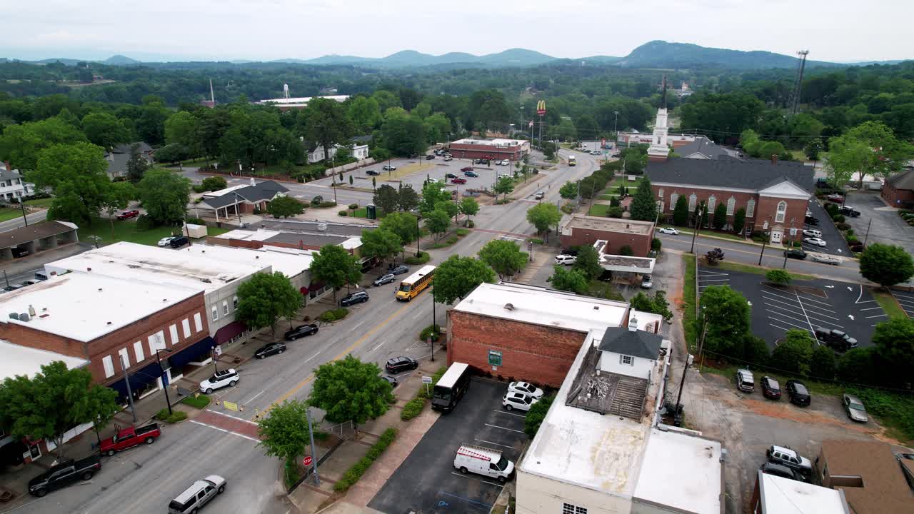 Vista aerea dall'alto di Pickens, Carolina del Sud