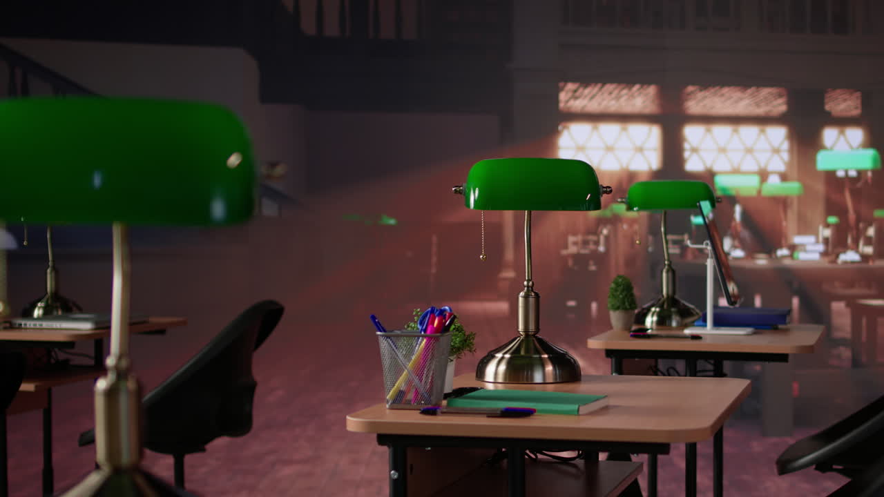 Vertical video empty library with a great research collection at a higher education school