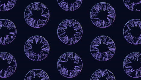 intricate design featuring purple circles adorned with intersecting purple lines, forming a visually captivating and detailed pattern