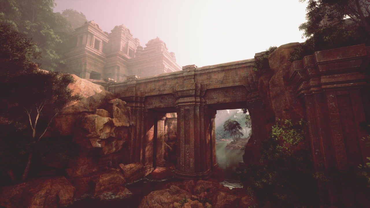 antiguas ruinas de templos en la jungla