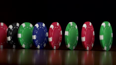 poker chips on table