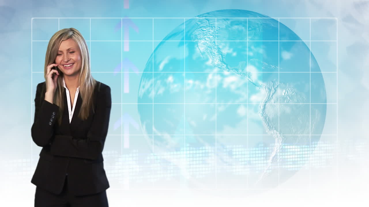 hermosa joven mujer de negocios