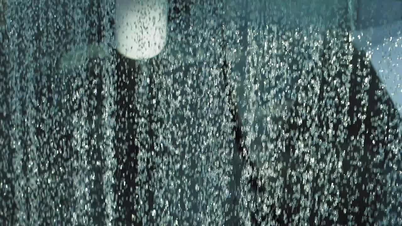 Rain droplets on glass