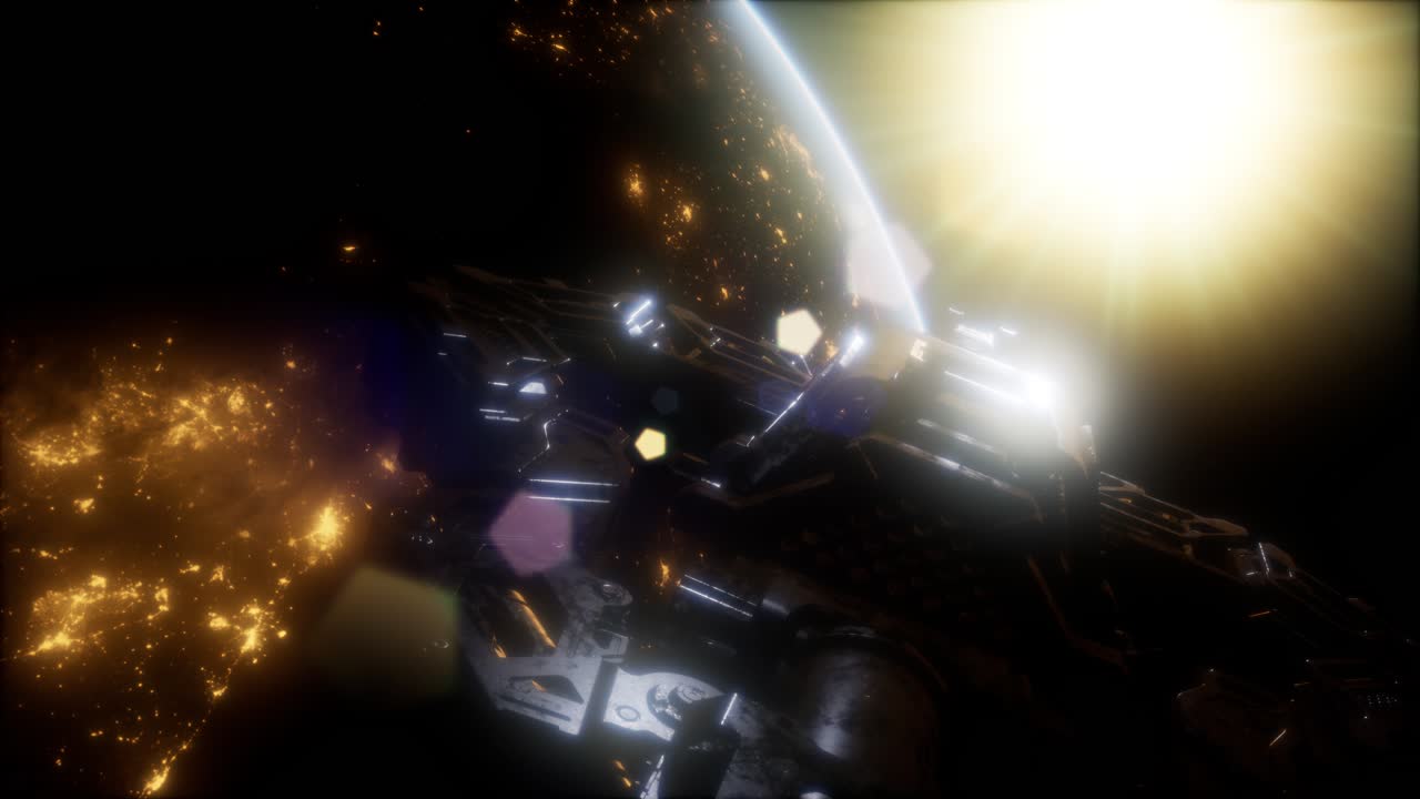 estación espacial internacional sobre el planeta tierra