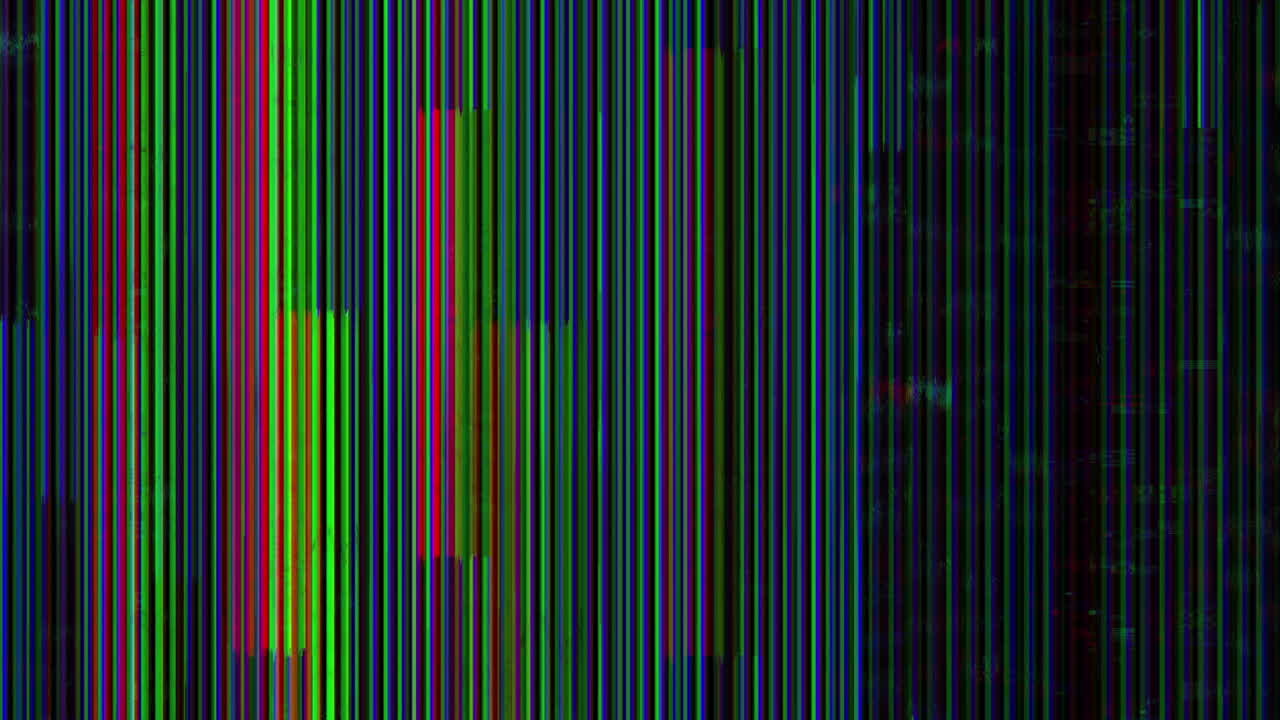 Dynamic Digital Glitch Effect with Colorful Vertical Lines