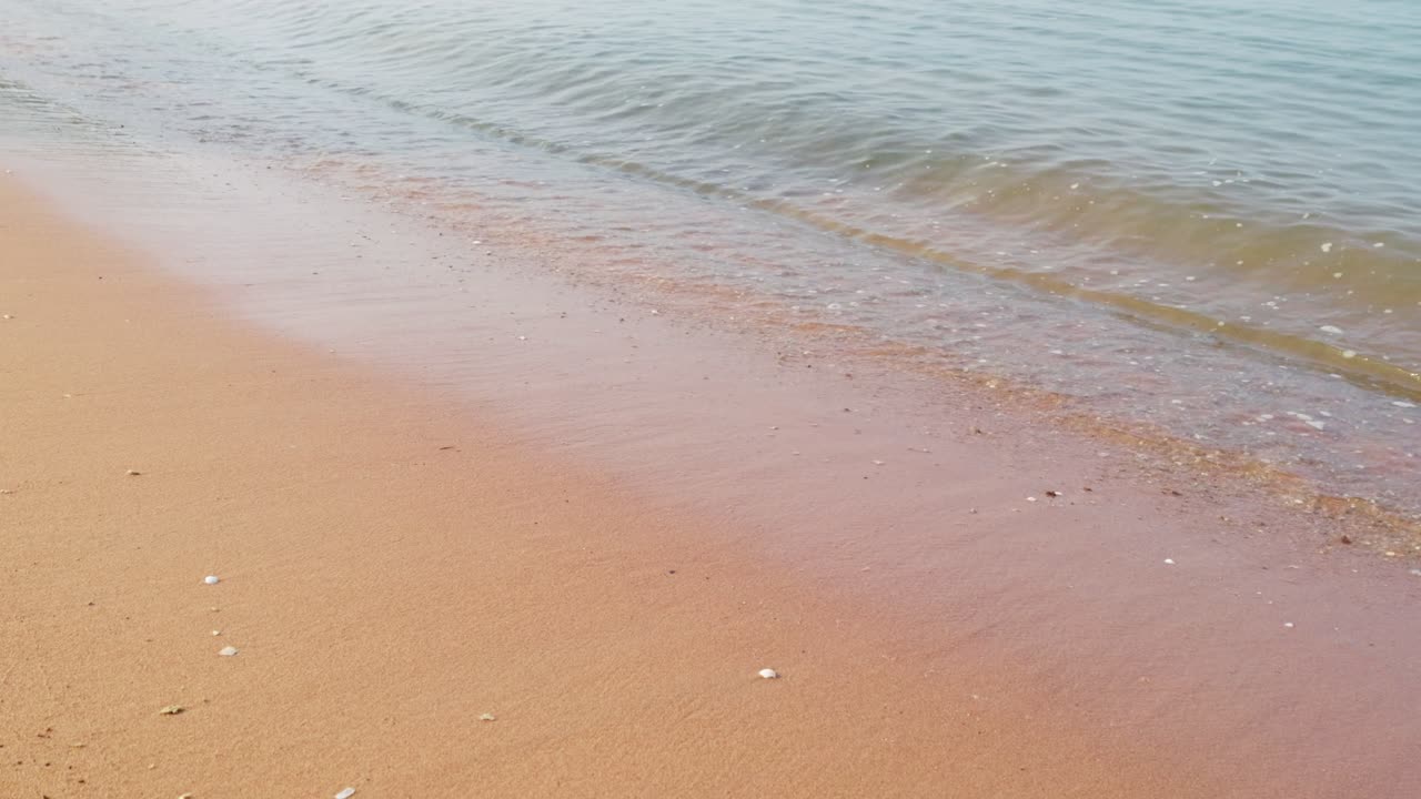 Experience the soothing sound of waves and the beauty of a sandy beach in a tranquil coastal paradise.