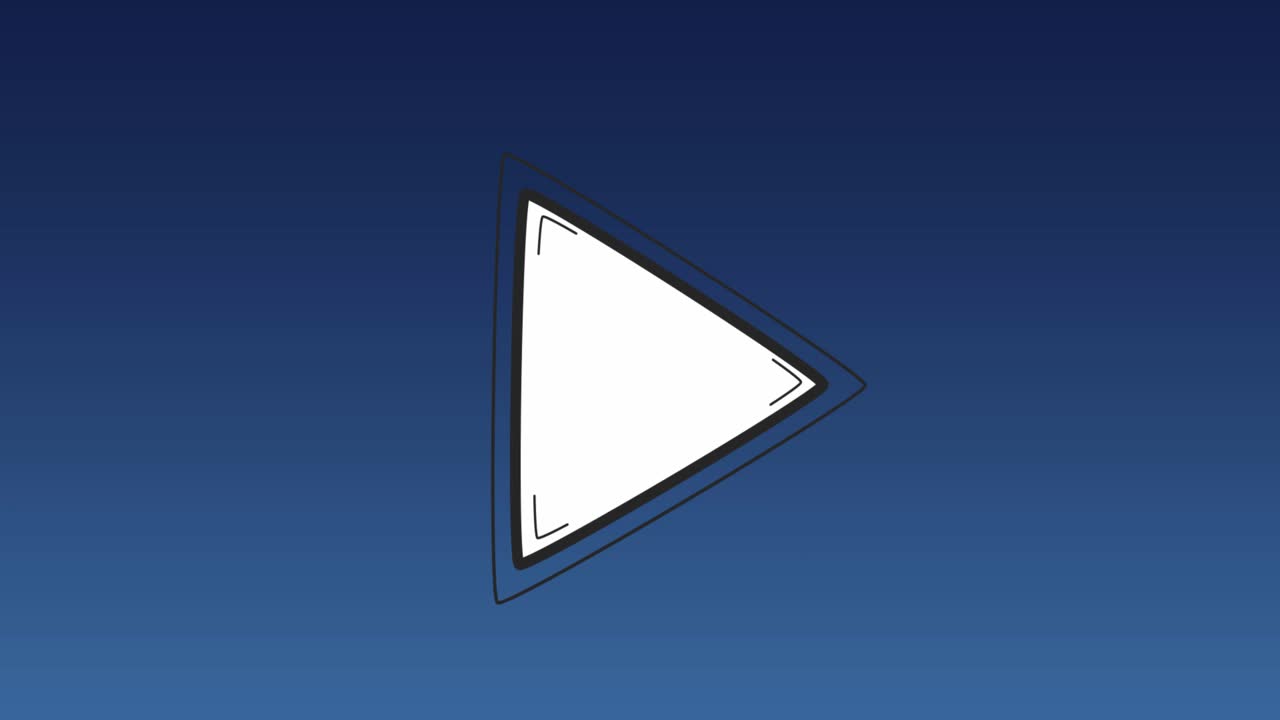 Animation of play icon over blue background