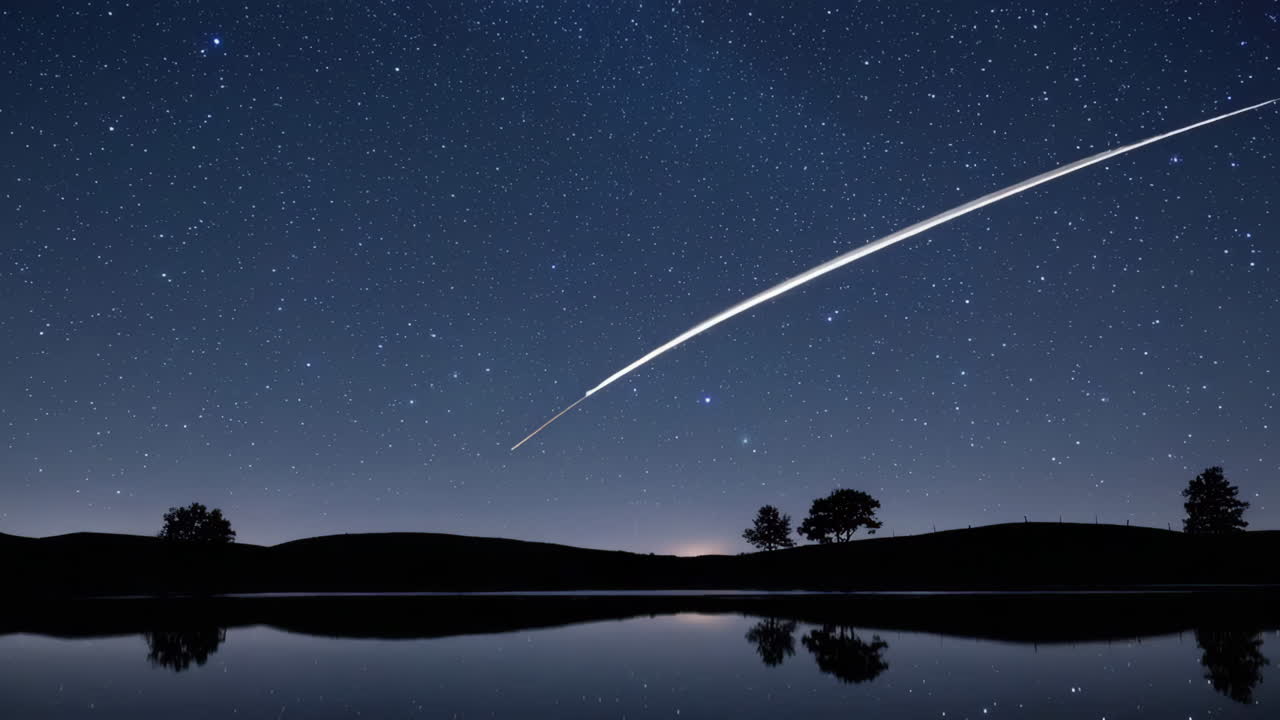Starry Night Over a Calm Lake