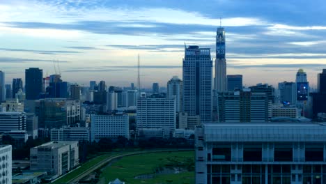 bangkok early morning scene from height view point(near si-lom junction)