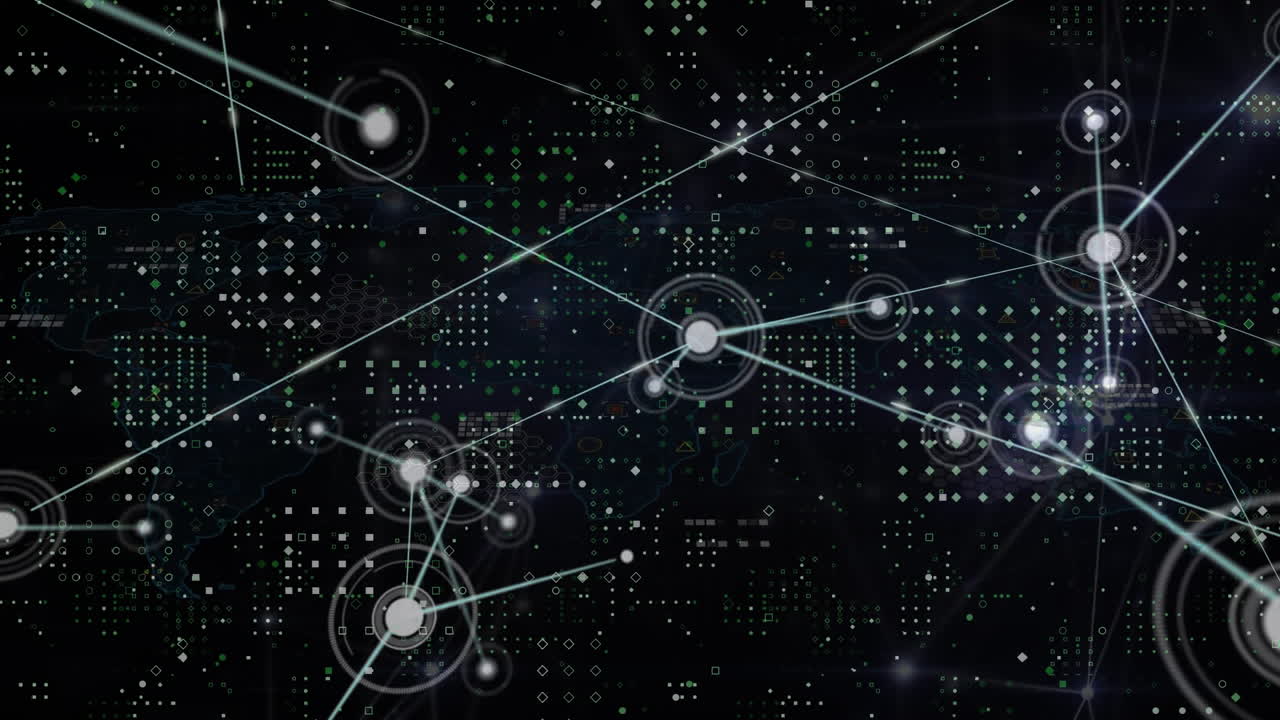 Animation of data processing over network of connections