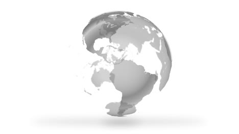 white node and line connection earth rotating global communication loop background. 4k