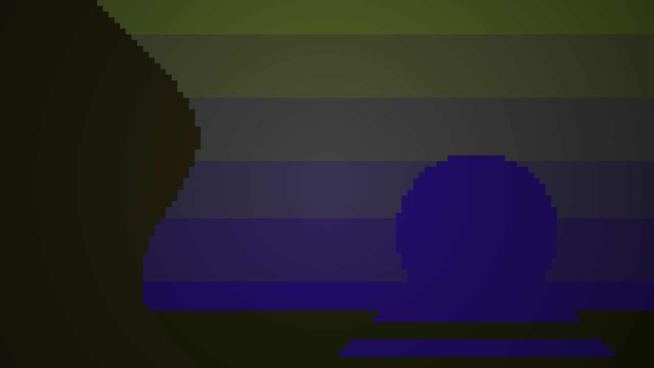 Paesaggio Astratto in Pixel Art con Luna Blu Calante