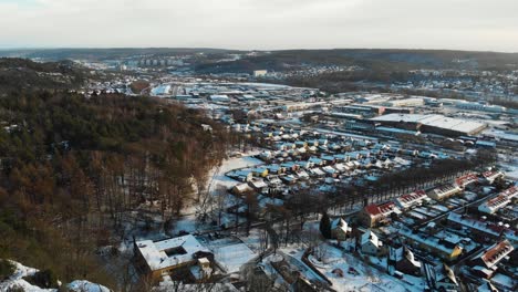 Antenne---Utby,-Wohnvorort-Von-Göteborg,-Schweden,-Weit-Nach-Vorne-Geschossen