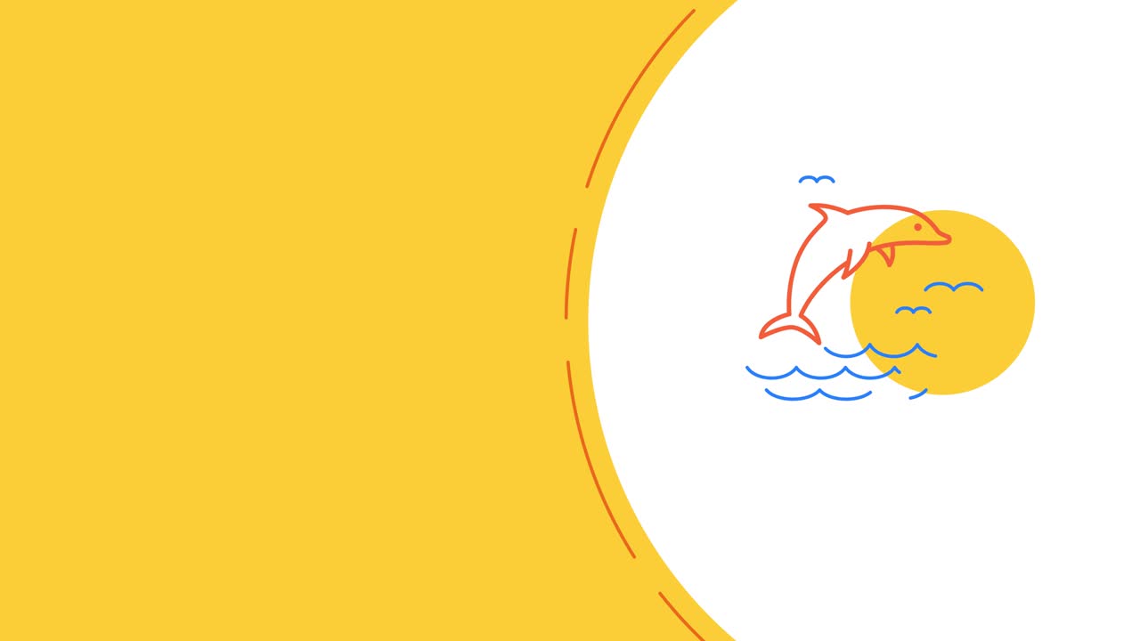 4k video of cartoon fish in the sea.