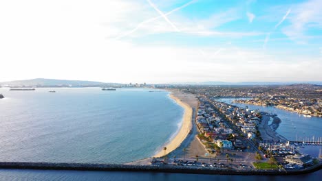 seal beach jetty's turning right to view alamitos park and naples island