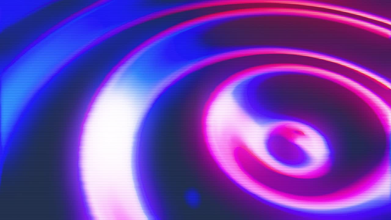 círculos en movimiento en bucle animación digital abstracta en estilo retroonda