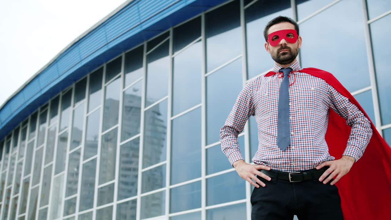 Businessman in Superhero Costume